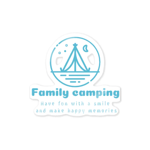 familly canping Sticker