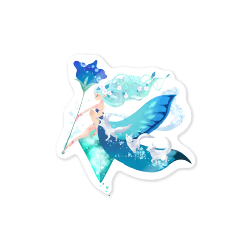 水の魔法 Sticker