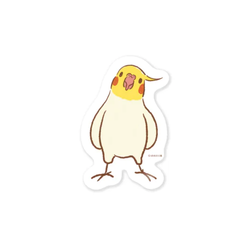 仁王立ちオカメインコ Sticker