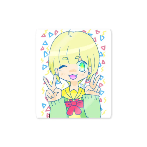 金髪jk Sticker