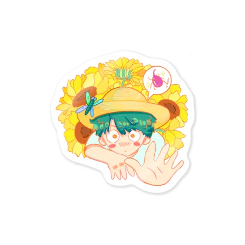 夏のカブトムシ狩り Sticker