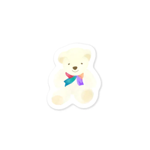 にっこり水彩シロクマさん Sticker