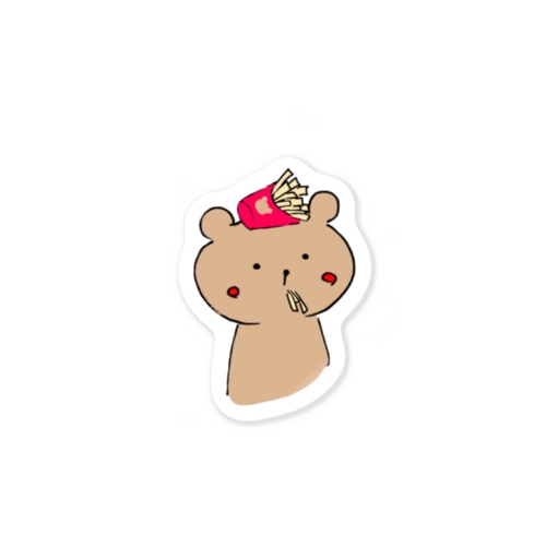 かたみみクマのくーま Sticker