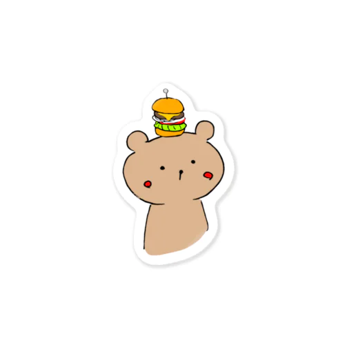 かたみみクマのくーま Sticker