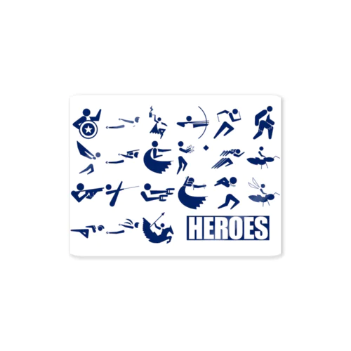 HEROES ステッカー