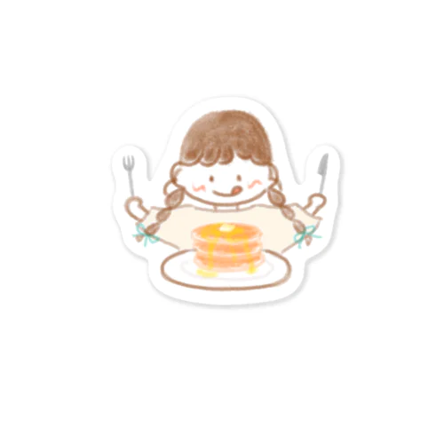 みつあみちゃんホットケーキ Sticker