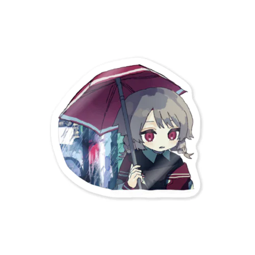 雨と傘 Sticker