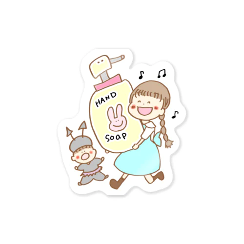 手を洗おう！  Sticker