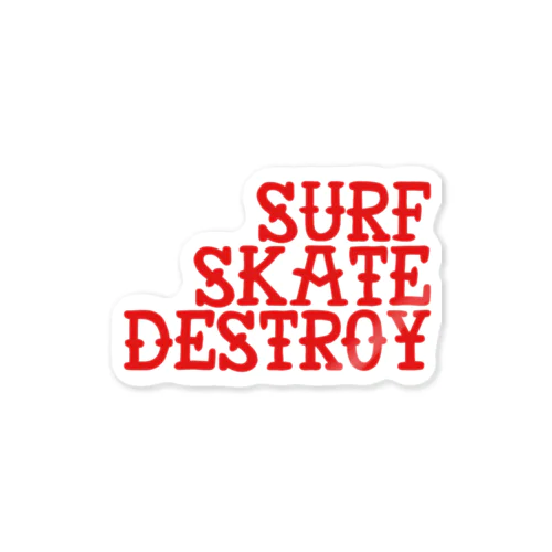 Surf Skate Destroy Sticker