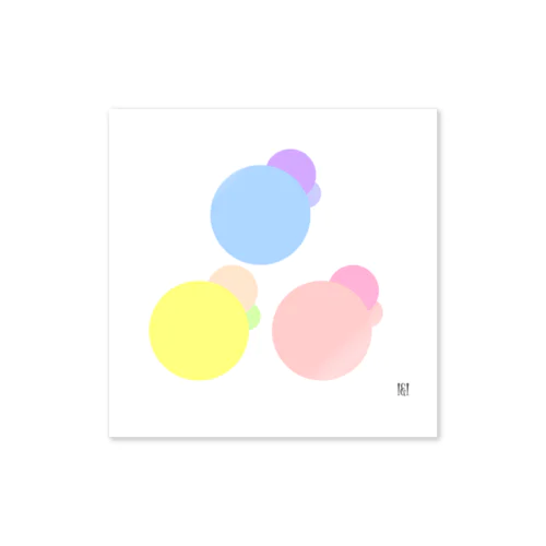 Pastel color dots 3 ステッカー