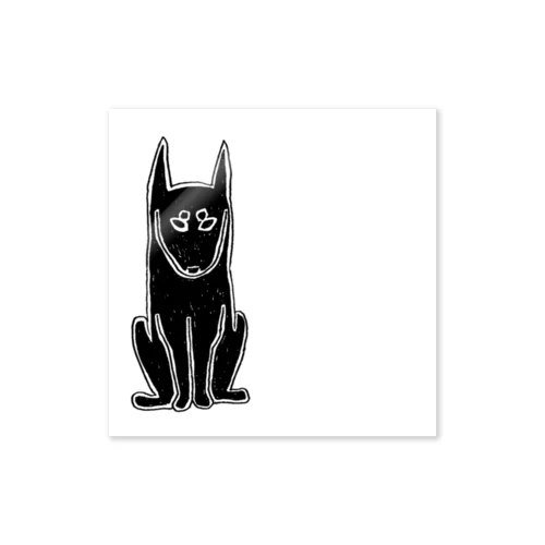 真っ黒な犬 Sticker