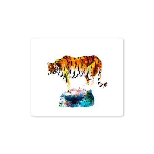 The Tiger on the Rock Sticker