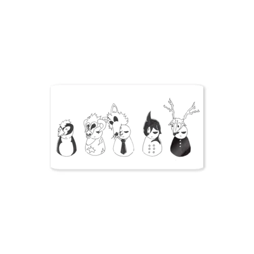 ディフォルメ２頭身・5人兄弟 Sticker