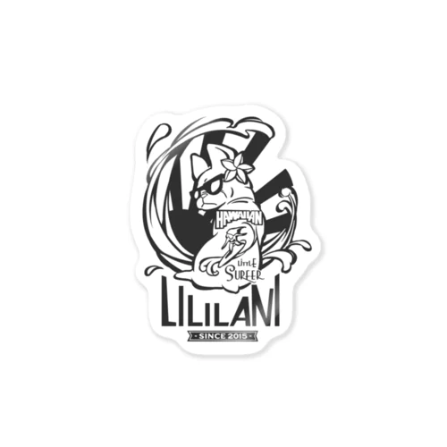 - dawn of the Lililani - black Sticker