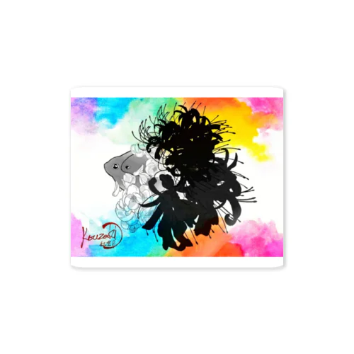 金魚花_colorful Sticker