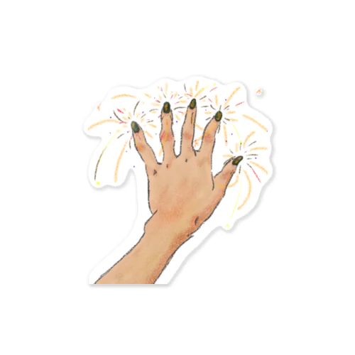 Hand fireworks  Sticker