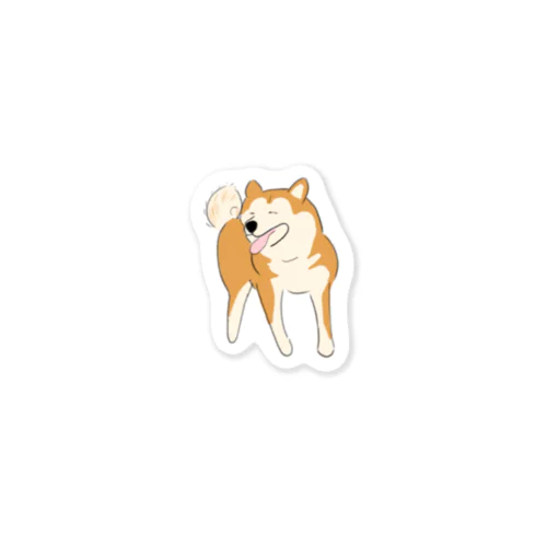 楽しそうな柴犬ステッカー Sticker