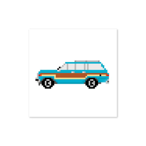 アメリカンな車(ターコイズブルー) Sticker