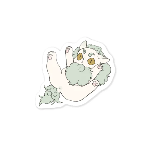 仰向けちびからくん Sticker