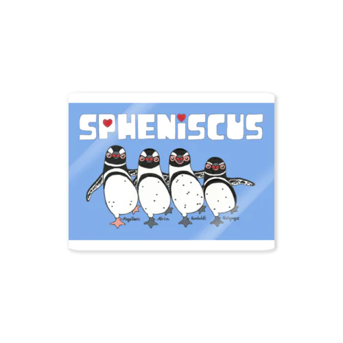 Spheniscus Quartet blueversion💙 Sticker