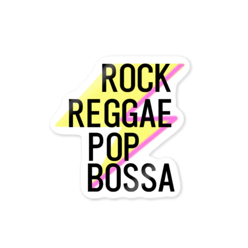 ROCK REGGAE POP BOSSA Sticker