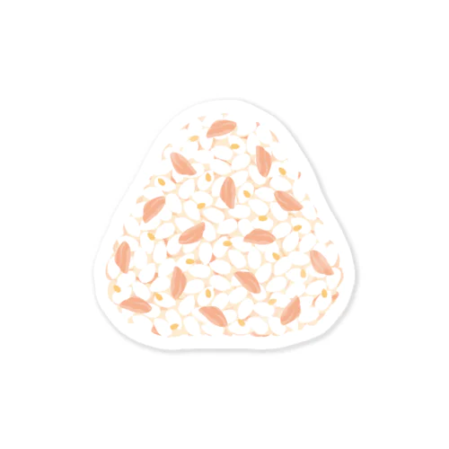 おにぎりステッカー 特大おにぎり 鮭ご飯 Sticker