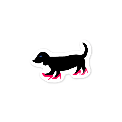 ハイヒールを履いた犬 Sticker