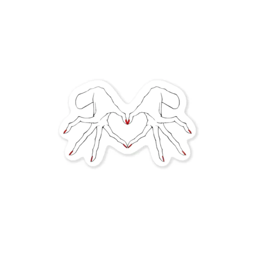 Handsign_HEART_3A ステッカー