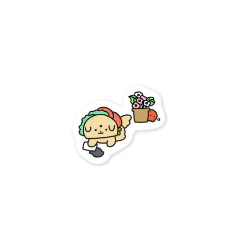 タコスわん🌮🐶とタコ🐙たこすみ Sticker