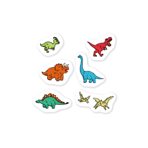 恐竜　刺繍風 Sticker