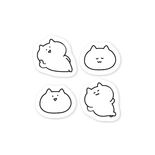ゆるいねこミニステッカー Sticker