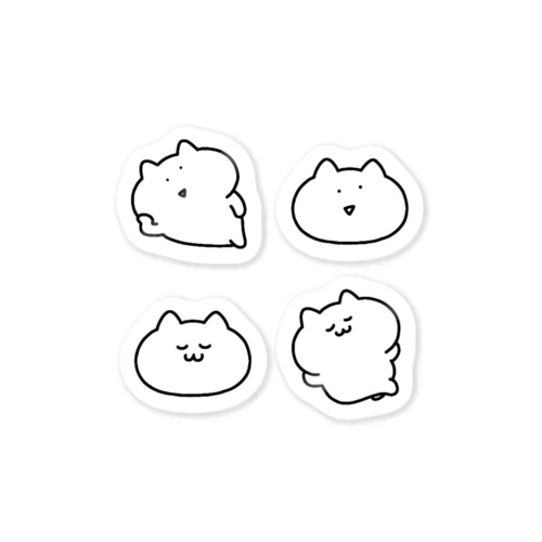 ゆるいねこミニステッカー Sticker