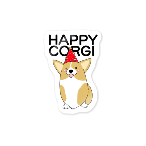 HAPPY CORGI Sticker
