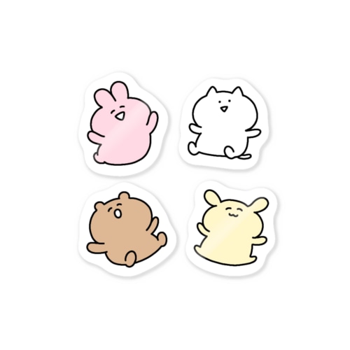 ゆるいやつらミニステッカー Sticker