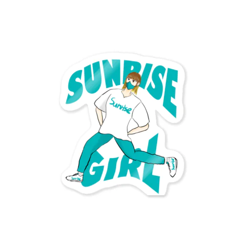 Sunrise girl Sticker