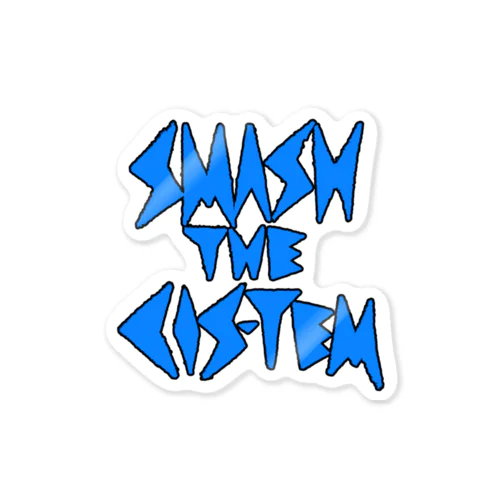 SMASH TEH CIS-TEM ブルー Sticker