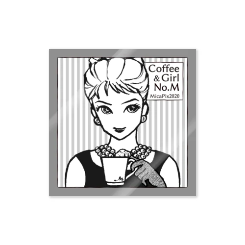 Coffee&Girl "No.M" Sticker