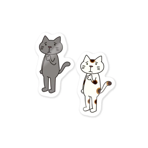 コマリガオのネコたち A Sticker