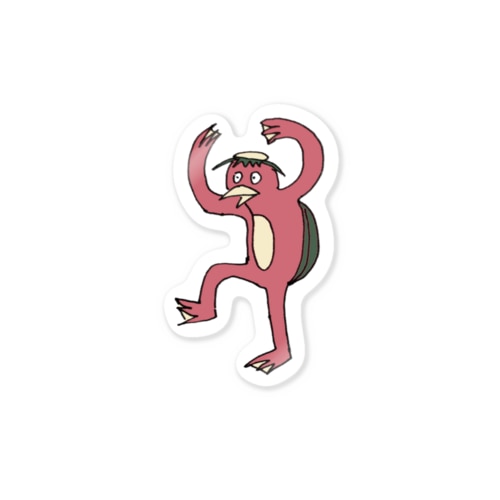 おどるカッパ（赤） Sticker