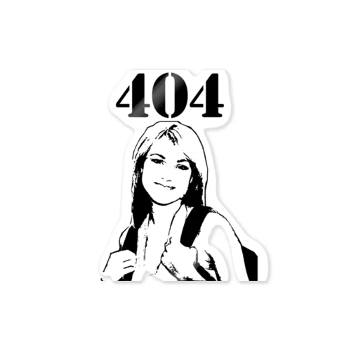 404 parked domain girl Sticker