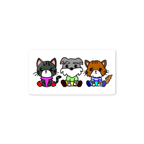 犬と猫 Sticker