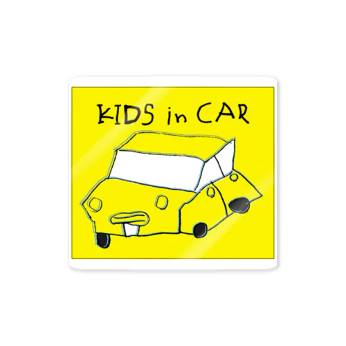 キッズインカー　イエロー Sticker