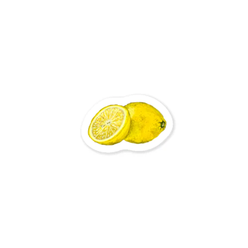 Retro Lemon Sticker ステッカー