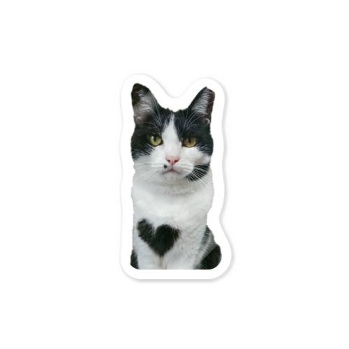 正面からの胸毛ハートなさしみ Sticker
