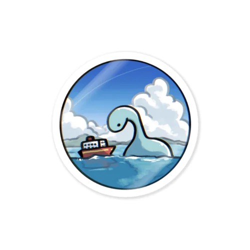 お船と恐竜くん Sticker