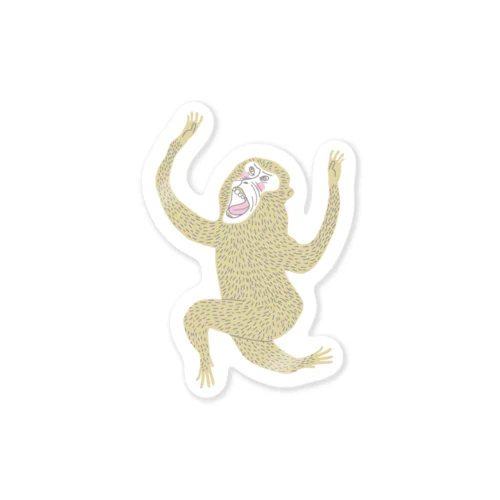 うきゃーっ！-beige- Sticker