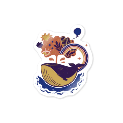 🐳 夢を運ぶくじら 🎈⁠ Sticker