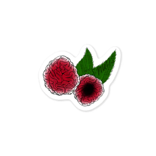 「   raspberry⁇⁇"no"   」 Sticker