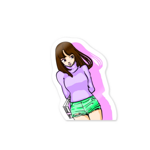 女子大生アニメガール Sticker