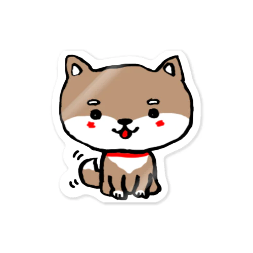 柴犬の仔犬 茶 Sticker